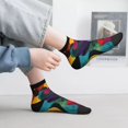 thumbnail image 2 of Fuzoiu Vibrant Abstract Flow Print Adult Socks, Crew Moisture-wicking Socks, Unisex Cushion Crew Socks,Casual Sports Ankle Socks, 2 of 7