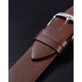 thumbnail image 4 of Uxcell Genuine Leather Band Smooth Flat Leather Watch Strap for Men and Women Dark Brown/Silver Tone 12mm, 4 of 7