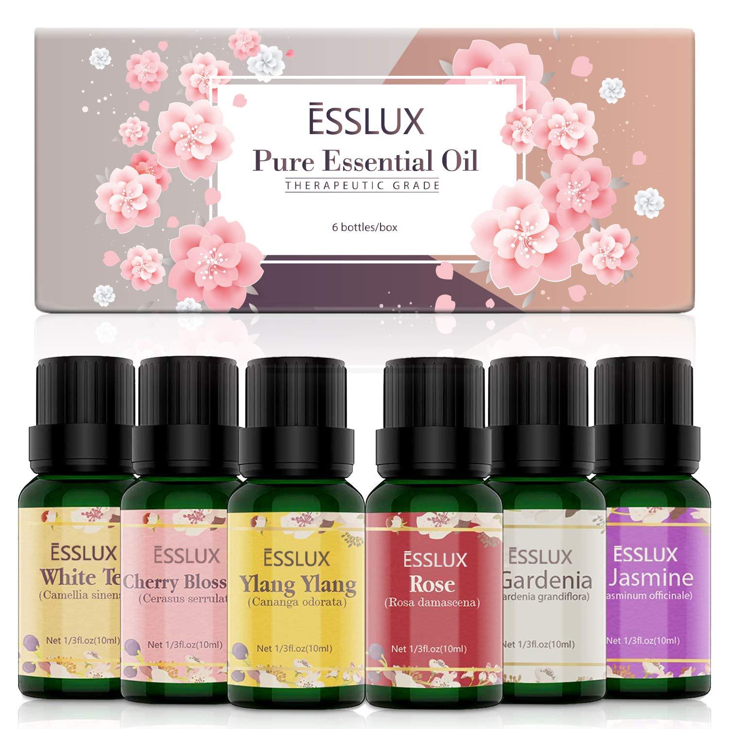 Essential Oils Set, ESSLUX Floral Collection with Ylang Ylang, Jasmine