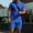 Blue, variant on TMOYZQ Summer Men Short Sets Outfits 2 Piece Short Sleeve Golf Shirt Shorts Set Casual Sport Short Sets