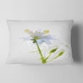thumbnail image 2 of Designart White Green Watercolor Flower Sketch - Floral Throw Pillow - 12x20, 2 of 5