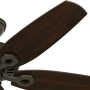 Hunter - Builder Indoor/Outdoor Ceiling Fan, 52-inch, New Bronze, Traditional-style, 3-speed WhisperWind Motor, 53292, for porches, patios, sunrooms, bathrooms