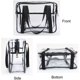 thumbnail image 2 of Bolsa de maquillaje, bolsa de aseo transparente, bolsa de cosméticos transparente gruesa de alta calidad, bolsa organizadora de almacenamiento grande para maquillador impermeable fácil de limpiar (neg, 2 of 5