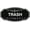 Black, variant on Signs ByLITA Victorian Trash Sign - Laser-Engraved Lettering | Durable ABS Plastic | Vibrant Colors | Powerful Foam Tape (Black) - Small
