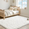 thumbnail image 4 of Alfombra ISEAU Fluffy blanco crema 91 x 152 cm Soft Shaggy, 4 of 9