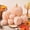Beige, variant on QuanTara 7pcs Glitter Foam Pumpkin Set – Champagne Velvet Sequin Pumpkins for Thanksgiving & Fall Table Decor