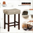 thumbnail image 2 of Gymax Set of 4 Bar Stools Counter Height Saddle Kitchen Chairs w/ Wooden Legs Beige, 2 of 8