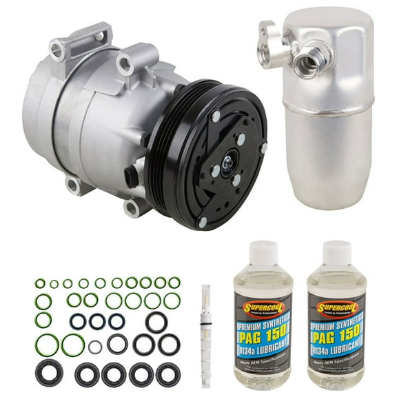 AC Compressor & A/C Kit For Chevy Corvette C5 1997 1998 1999 - Includes Drier Filter, Expansion Valve, PAG Oil & O-Rings - BuyAutoParts