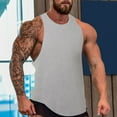 thumbnail image 2 of Men's Athletic Tank Tops Comfortable Loose Fit Sleeveless Shirt for Casual Running and Summer Workouts Mens T-Shirts with Pocket No Pockets Slim Graphic T Shirts, 2 of 5