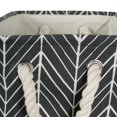 thumbnail image 4 of DII CAMZ38619S Round Polyester Bin Herringbone, Black - Medium, 4 of 5