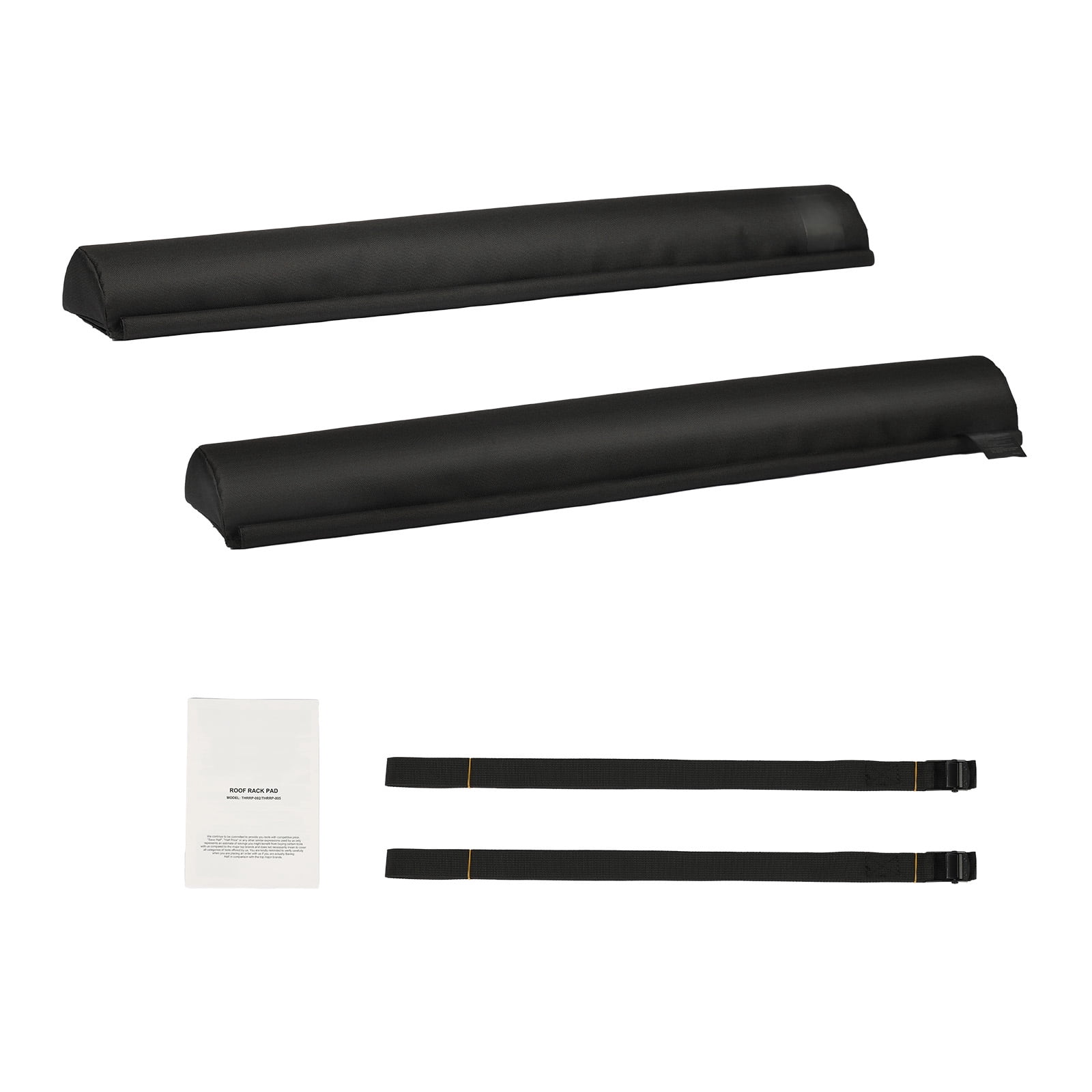 KFFKFF Cushioned Roof Rack Pads, 28" All-Purpose Vehicle Roof Rack Pads for Diverse Crossbars, 88LBS Weight Limit Luggage Kayak Holder with 2 Securing Straps & Velcros