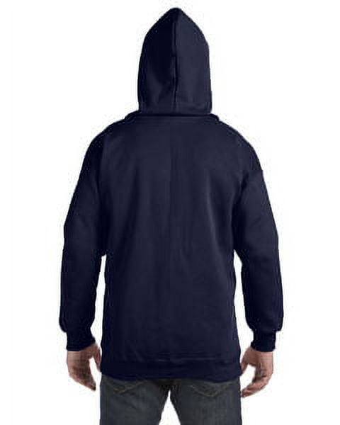Hanes 97 oz Ultimate Cotton 90/10 Full-Zip Hood - NAVY - XL - (Style # F280 - Original Label) - PACK OF 2
