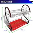 thumbnail image 2 of Escurridor de Trastes CHIC FLIC 2 Niveles 41cm Cromado rojo, 2 of 6