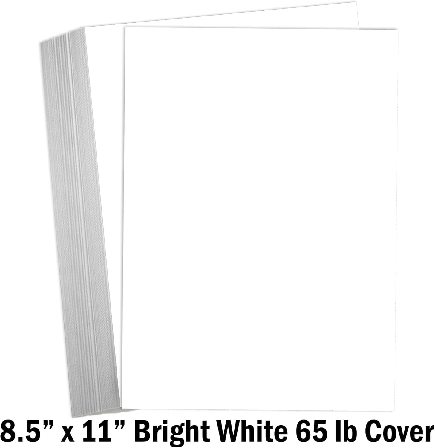 Hamilco White Cardstock Paper 8.5 x 11" 65 lb Cover Card Stock 100 Pack Bright