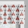 thumbnail image 3 of Ambesonne Ladybug Window Valance, Heart Shaped Bug Forms, 54" X 18", Charcoal Grey Pale Grey, 3 of 5