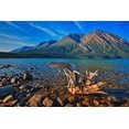 thumbnail image 2 of Jaynes Gallery 24x17 White Modern Wood Framed Museum Art Print Titled - Canada-Yukon-Kluane National Park St Elias Mountains and driftwood on shore of Kathleen Lake, 2 of 4