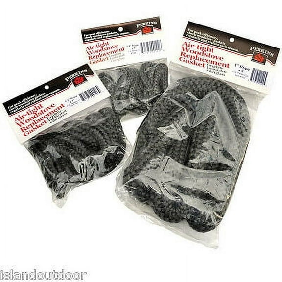 Perkins Fiberglass Wood Stove Rope Gasket graphite high temp tape fire door seal