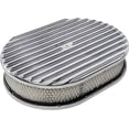 thumbnail image 6 of JEGS 500092 Finned Aluminum Air Cleaner Kit Oval 12"L x 8-1/4"W x 3"H Polished, 6 of 7