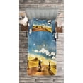 thumbnail image 3 of Ambesonne Travel Quilted Bedspread Set 2 Pcs, Motorcycles Countryside, Twin Size, Multicolor, 3 of 3
