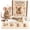#-04A, variant on Patchwork Mouse DIY Kit, Vintage Style Fabric Mouse Craft Kit, Pre-Cut Fabric & Instructions, Handmade Ornament, Thoughtful Handmade Gift Idea B