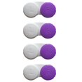thumbnail image 1 of Funda Kuanfine para lentes de contacto, a prueba de fugas, viaje, paquete de 4, color morado, 1 of 7