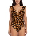 thumbnail image 2 of Yiaed Cute Squirrel Print Women's Ruffled One Piece Swimsuit V Neck Swimwear Slimming Monokini for Woman-XX-Large, 2 of 8
