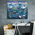 thumbnail image 5 of Epic Graffiti 'Arctic Ocean Color'  by DoodleScapes Canvas Wall Art, 30" x 26", 5 of 7