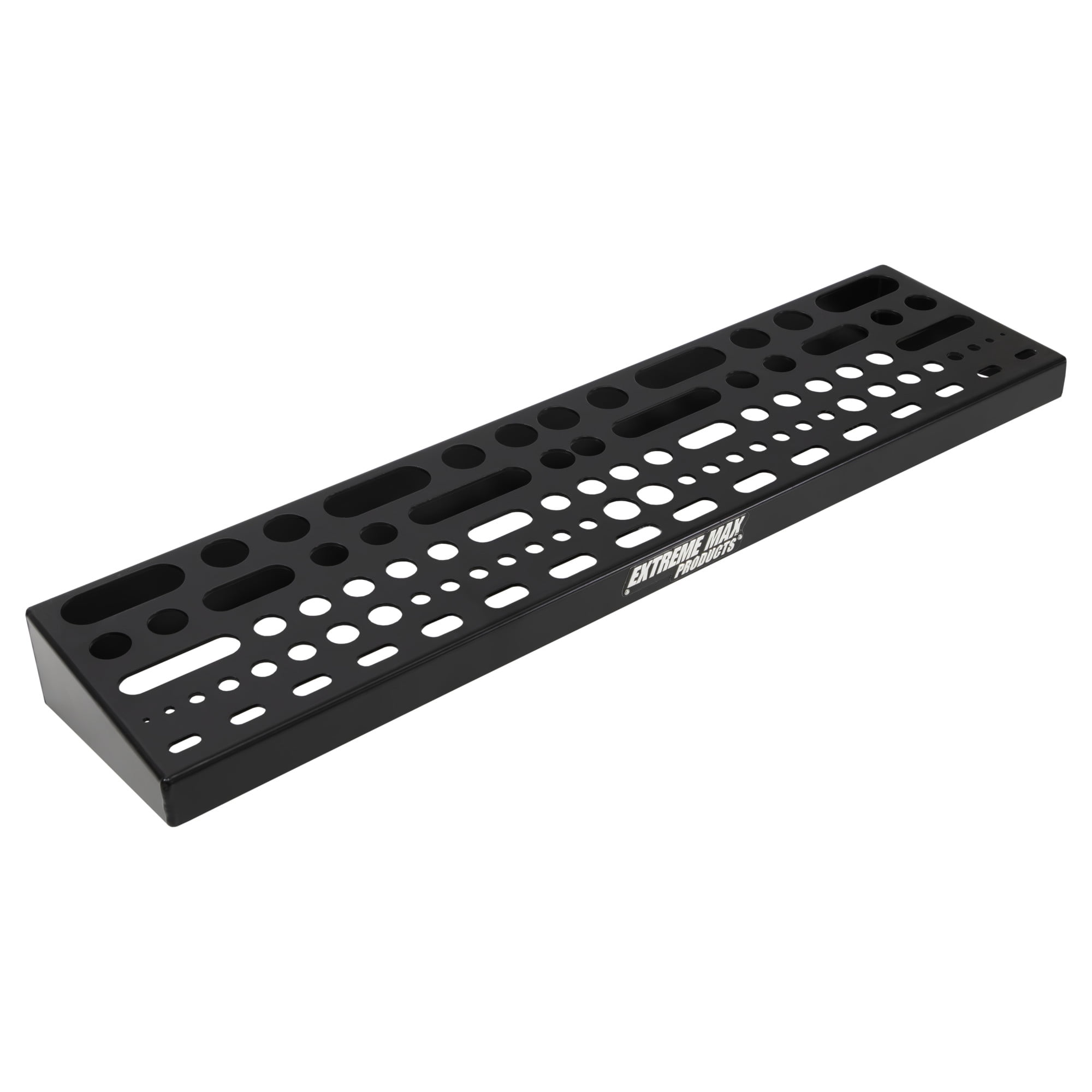 Extreme Max 5001.6664 Wall-Mount Aluminum Tool Organizer for Race Trailer, Garage, Shop, Enclosed Trailer, Toy Hauler - Black