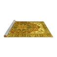 thumbnail image 2 of Ahgly Company Machine Washable Indoor Square Persian Yellow Traditional Area Rugs, 7' Square, 2 of 4