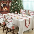 thumbnail image 4 of Christmas Bird Chair Covers Set of 4 Poinsettia Floral Holly Fruit Xmas Ball Snow Chair Back Covers Stretch Removable Washable Slipcovers Protector for Dining Room Kitchen Party Decor, 4 of 5