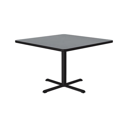 Correll Table Height Deluxe High-Pressure Café and Breakroom Table 36x36 SQUARE GRAY GRANITE BLACK