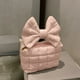 thumbnail image 5 of pstuiky Bolso bandolera de mujer con lazo plisado, bolso de hombro, color liso, 5 of 6