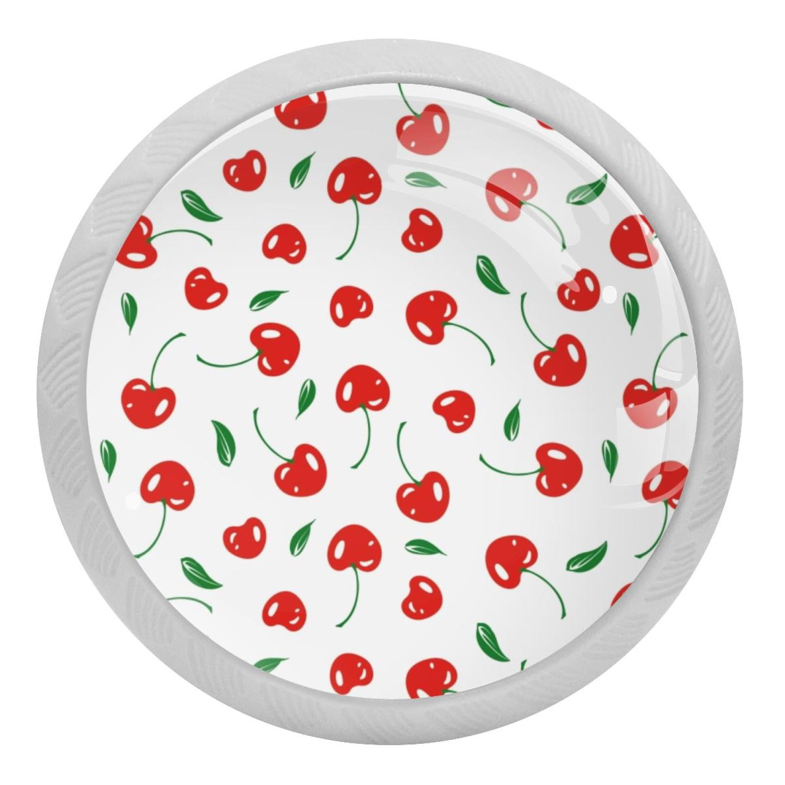 4PCS Round Cherry Fluorescence Knob Glowing in the Dark