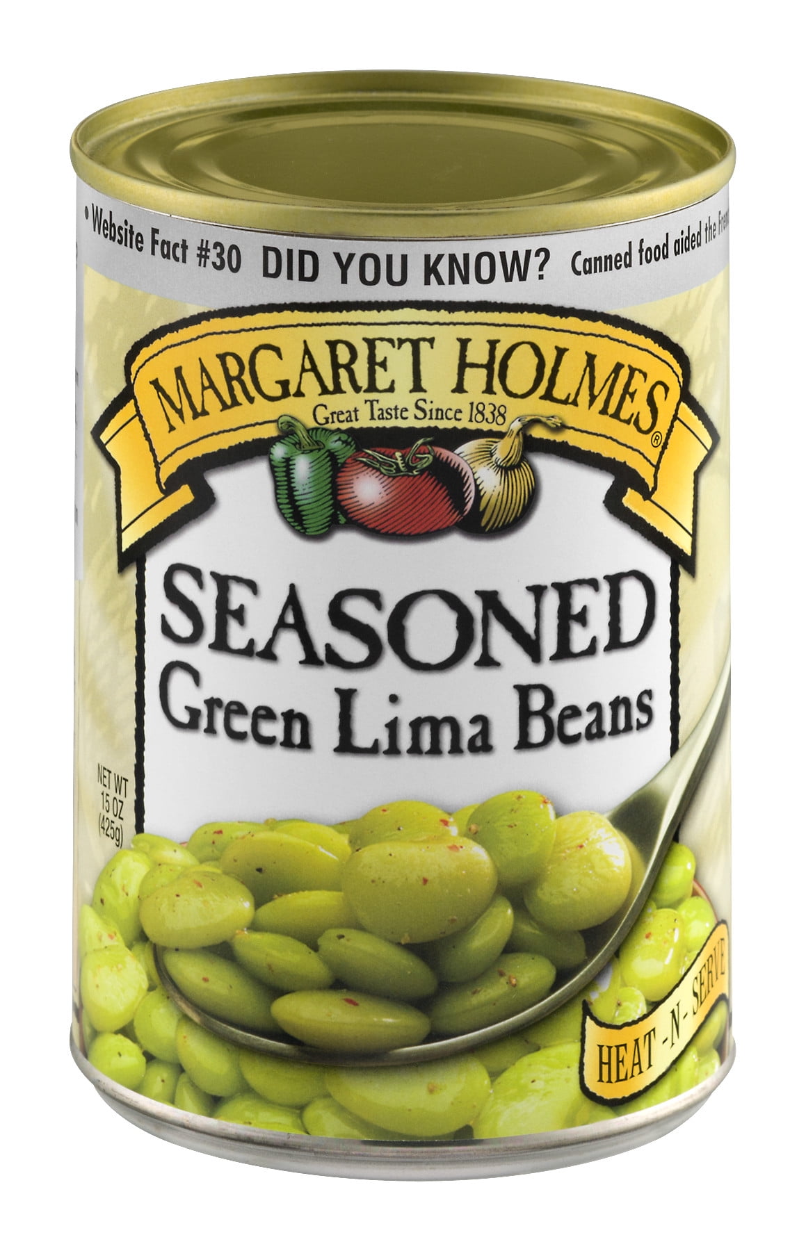 Margaret Holmes Seasoned Medium Green Lima Beans, 15 oz