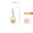 thumbnail image 4 of ANGARA Natural Infinity Twist Diamond Solitaire Pendant in 14K Rose Gold for Women (Size-4.1mm| Color-K| Clarity-I3) | April Birthstone, Anniversary, Jewelry Gift for Women | Natural Diamond Necklace, 4 of 9