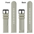 thumbnail image 4 of Silicone Watch Straps 18mm Quick Release Rubber Replacement Bands for Men Women - Extra Long, Beige with Black Buckle, 4 of 7