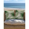 thumbnail image 5 of Outdoor Pillows Waterproof, Summer Leaves Bedding Throw Pillows with Insert for Couch Sofa Bed, Rustic Tropical Palm Leaf Plants Branches 16x16 Inch Pillowcases Decorative Patio Pillow Set of 1, 5 of 8