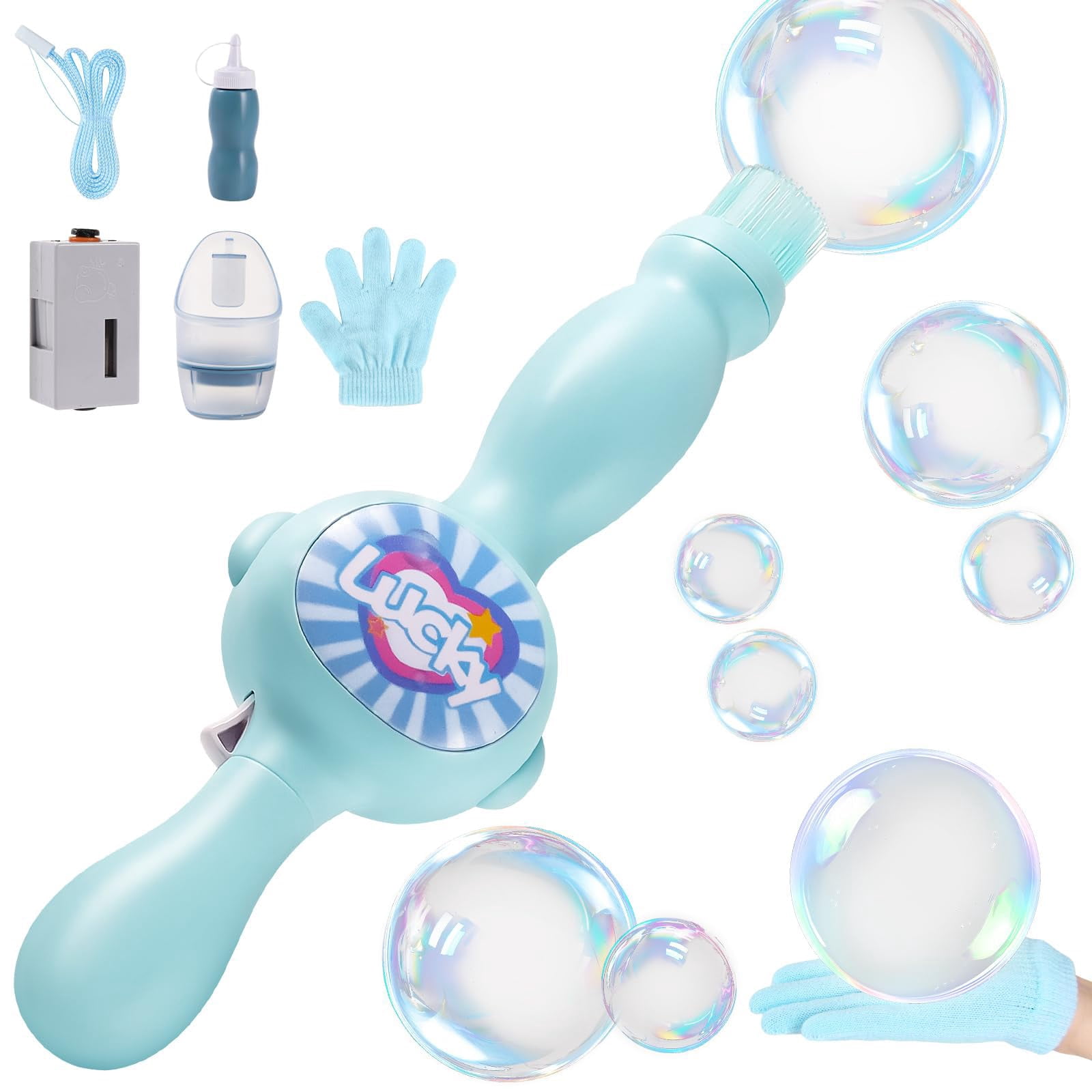 Fog Bubble Machine for Kids, Colorful Smoke Bubble Fog Machine, Elastic Bubble Fog Wand, Magic Interactive Fog Bubble Maker with Smoke, Birthday Boy Girl Gifts