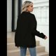 thumbnail image 5 of de Larga con Cuello en V para Mujer, Sudaderas Ligeras, Ropa de Moda de Otoño 2025. Negro L, 5 of 10