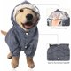 thumbnail image 2 of Chubasquero para perro con capucha, abrigo impermeable para perro ajustable al aire libre ligero poncho impermeable mono con agujero para arnés (M, azul) JAMW Sencillez, 2 of 5