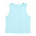 thumbnail image 5 of NinXxx Women's Seamless Yoga Tank Top Soft Athletic Workout Sleeveless Camisole Light Blue L, 5 of 6