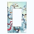 thumbnail image 5 of Metal Light Switch Plate Cover Snowmen Snowball Fight SNO003, 5 of 14
