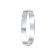 thumbnail image 4 of 3MM Width Comfort Fit Plain Wedding Band Ring For Men and Women In 14K Solid White Gold Size 9, 4 of 5