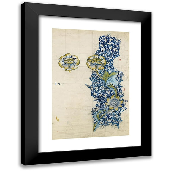 William Morris 11x14 Black Modern Framed Museum Art Print Titled - Kennet (1883)