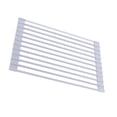 thumbnail image 1 of Estante para secar platos Ticfox enrollable sobre fregadero silicona acero inoxidable, 1 of 3