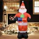 thumbnail image 2 of Papá Noel inflable navideño para decoración de exteriores, resistente a la intemperie, para fiestas de vacaciones, jardín y césped, 2 of 5