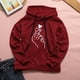 thumbnail image 3 of Sudaderas con capucha para mujer Sudaderas con capucha de manga larga Suéter suelto Eccomum borgoña/XXL, 3 of 5