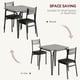 thumbnail image 2 of 3-piece estilo rural dining mesa set para 2: small, space-saving mesa con 2 cozy sillas - gray, ideal para para apartments, 2 of 6