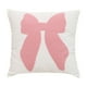 thumbnail image 2 of Fundas de cojín con nudo de mariposa para sofá | Cojines decorativos de 45 x 45 cm para salón | Tela suave con diseño en rosa y blanco, 2 of 6