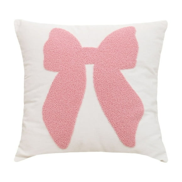 Butterfly Bowknot Pillow Covers,Decorative Square Cushions for Sofa Bed Living Room Accent Home Decor 45X45Cm